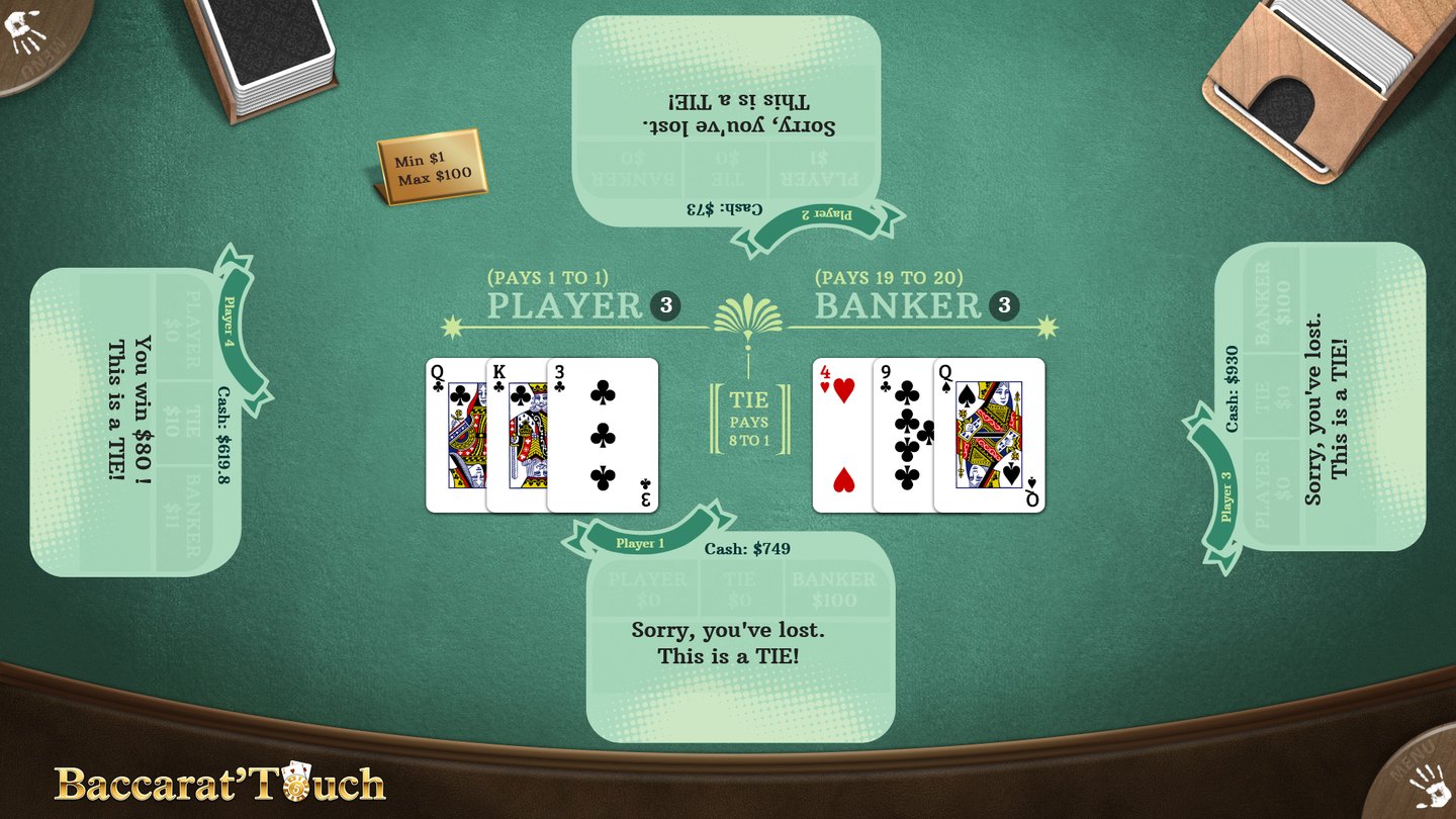 Baccarat’Touch game screenshot