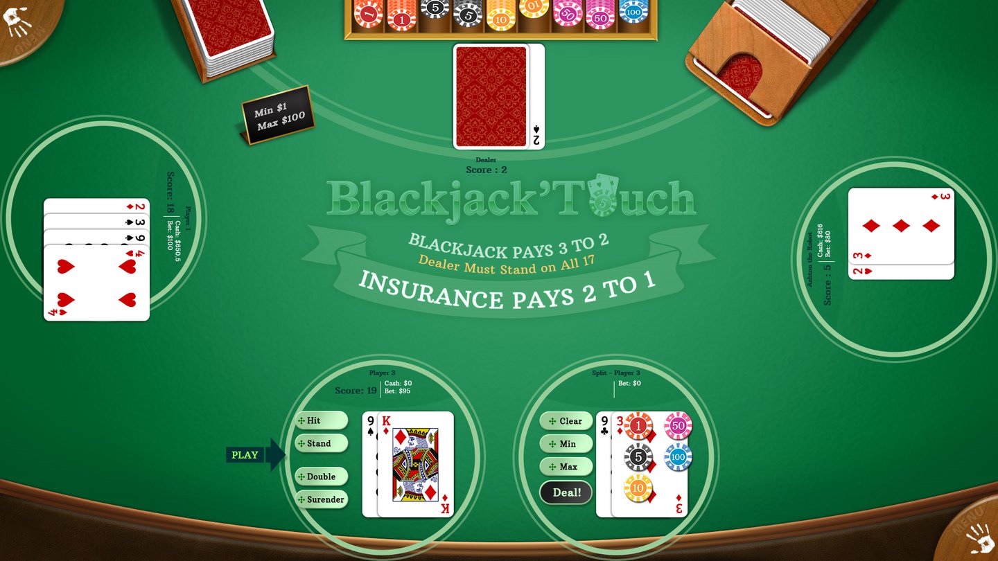 Blackjack’Touch screenshot 2